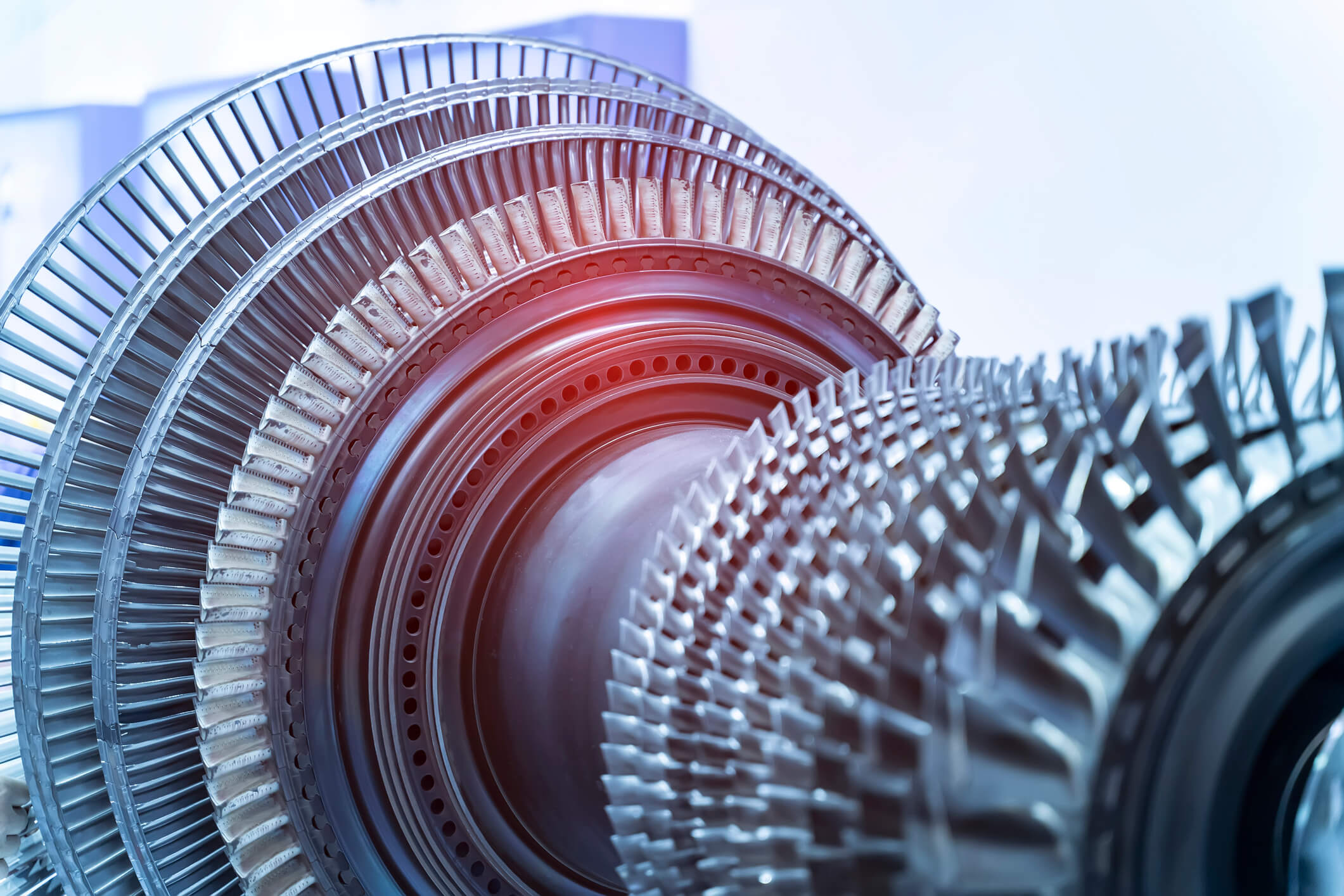 Jet engine, internal structure with hydraulic, aircraft and aerospace industry