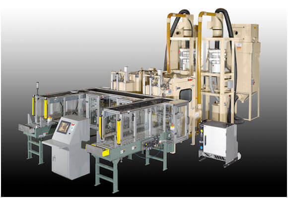 airblast machine for stainless steel medical implants